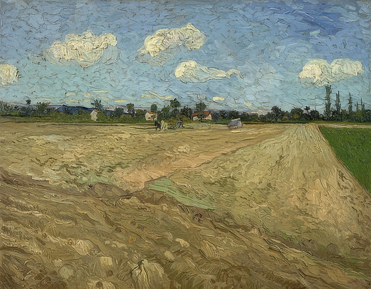 Pløjet mark (furer). 1888 af Vincent van Gogh