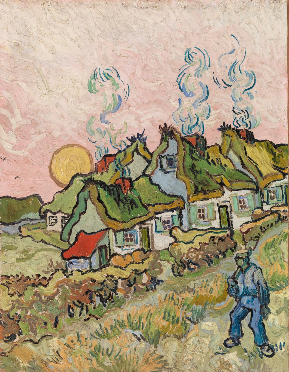 Huse og Figur af Vincent van Gogh