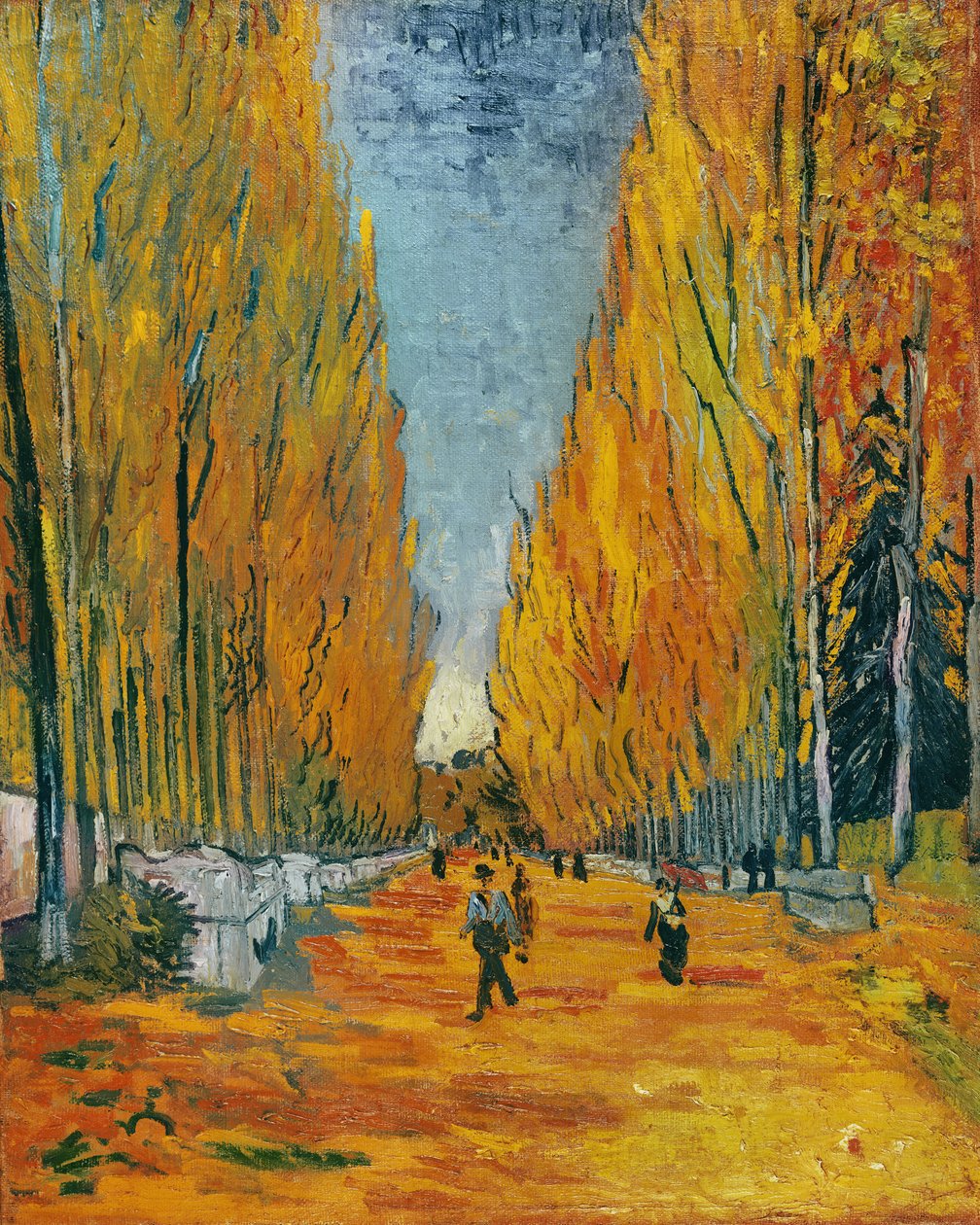 The Alley of Alyscamps, Arles, 1888 af Vincent van Gogh