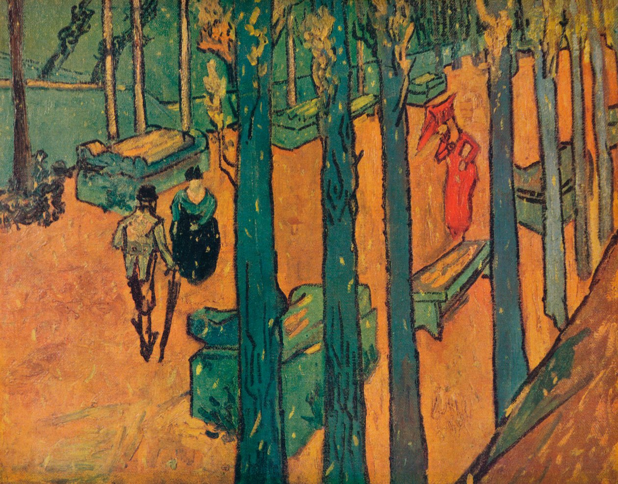 The Aliscamps, 1888 af Vincent van Gogh