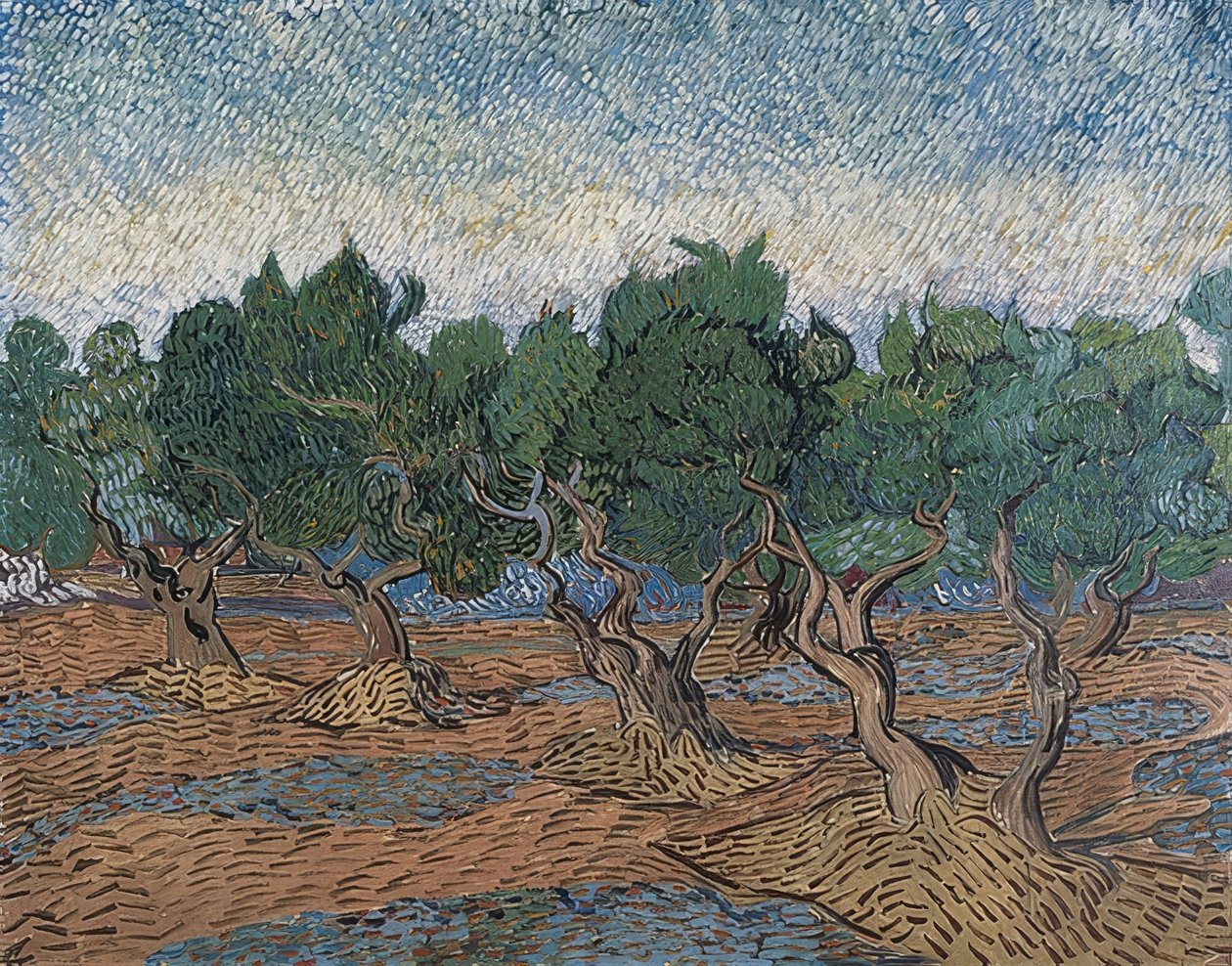 Olivenlund. 1889 af Vincent van Gogh