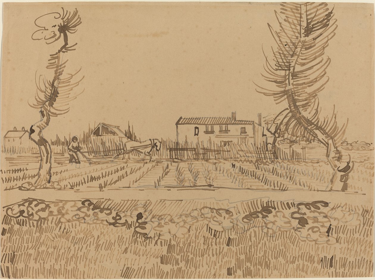 Plovmand i markerne nær Arles af Vincent van Gogh