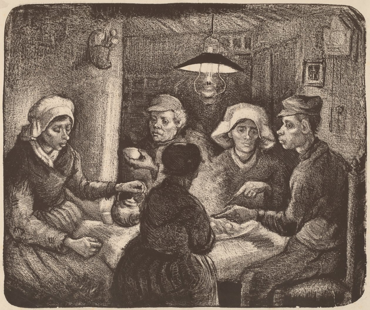 Kartoffelspisere, 1885. af Vincent van Gogh