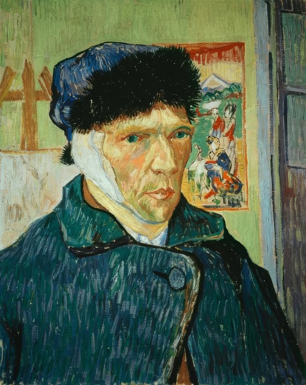 Selvportræt med bandageret øre af Vincent van Gogh