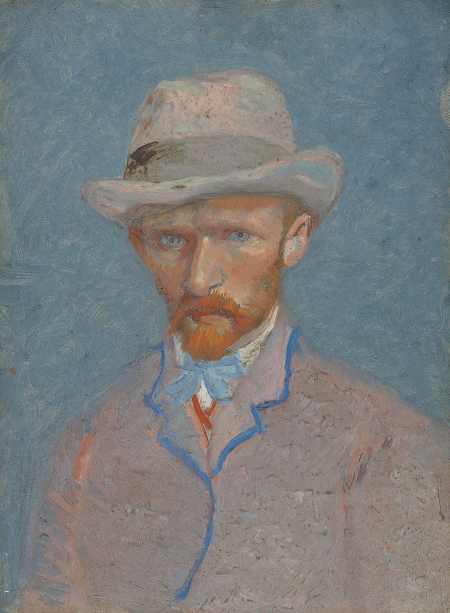 Selvportræt med grå filthat af Vincent van Gogh