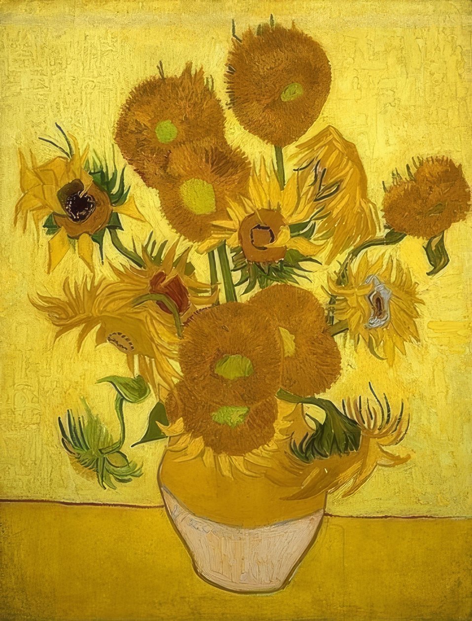 Solsikker. Arles, januar 1889 af Vincent van Gogh