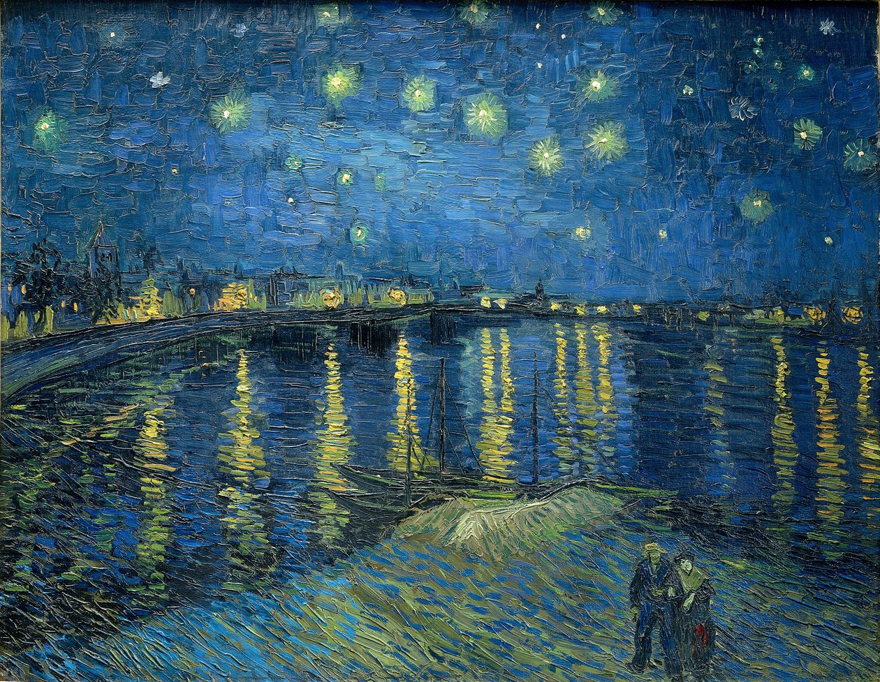 Stjerneklar nat over Rhône af Vincent van Gogh