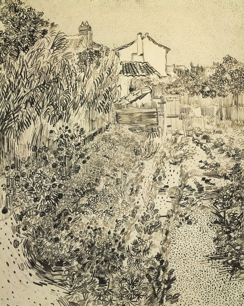 Blomsterhaven, 1888 af Vincent van Gogh