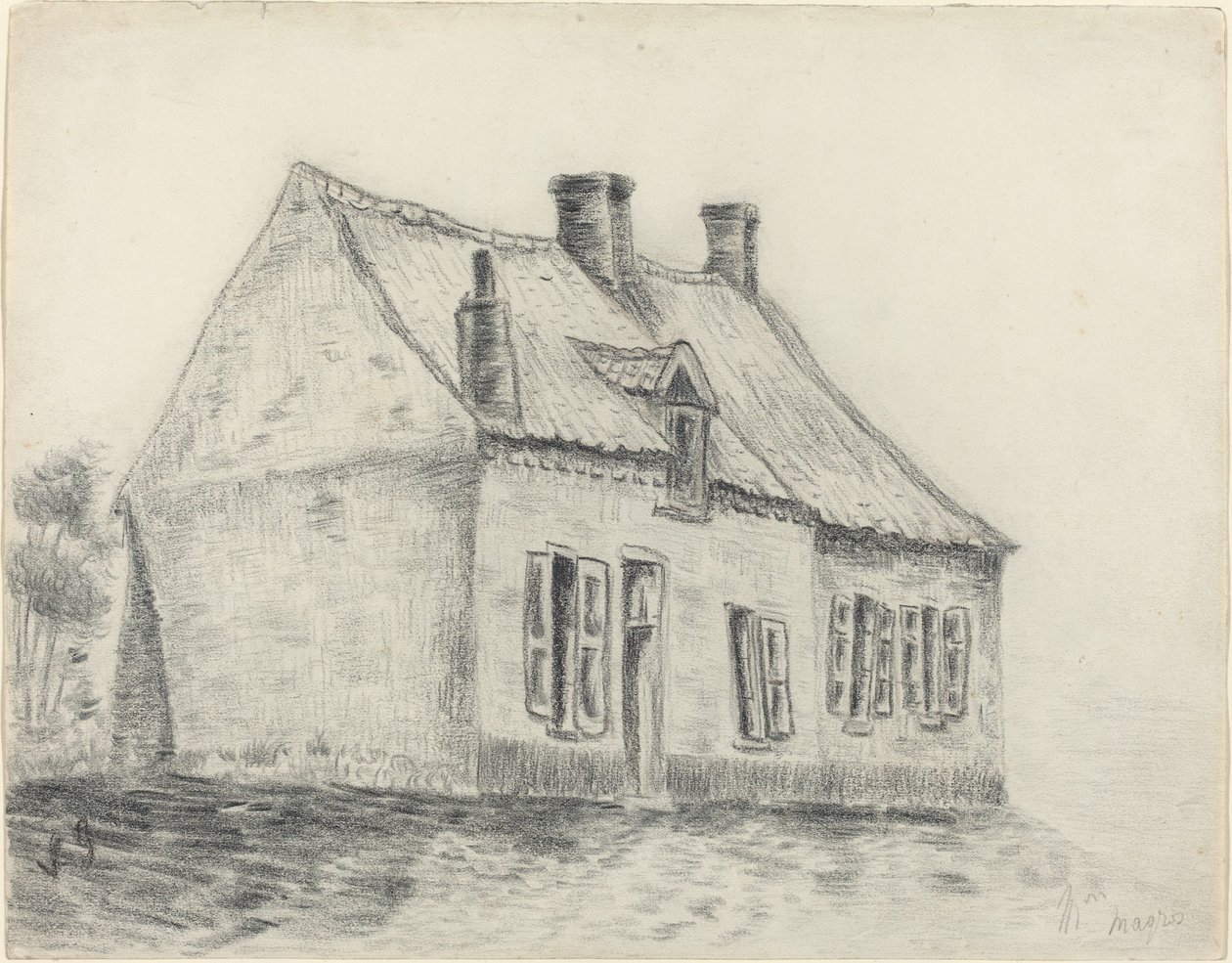 Magrothuset, Cuesmes, ca. 18791880. af Vincent van Gogh