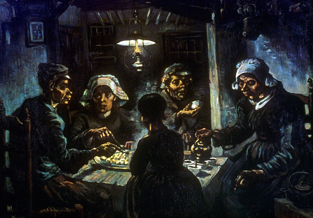 Kartoffelspiserne, 1885 af Vincent van Gogh