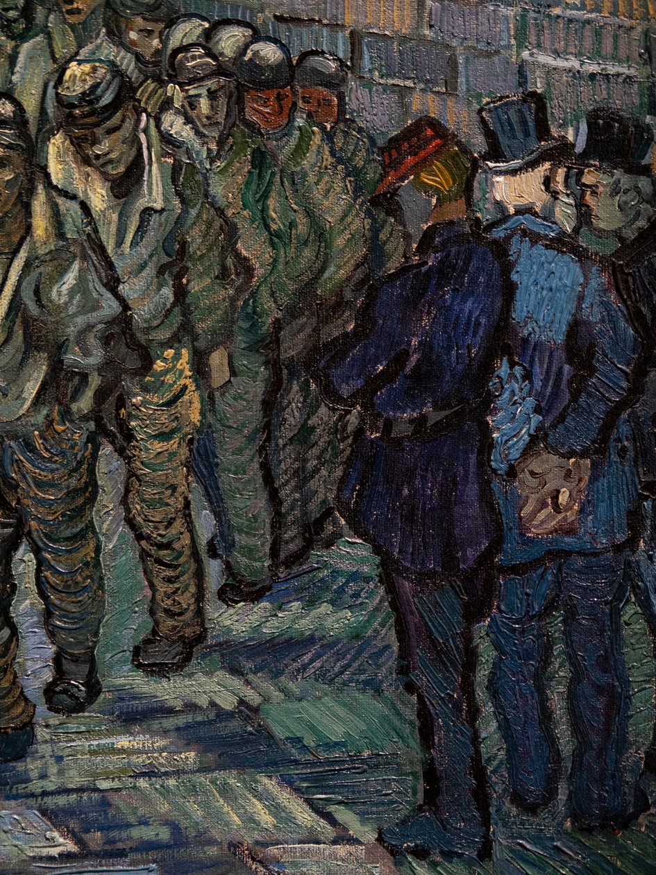 The Prison Courtyard (detaljer) af Vincent van Gogh