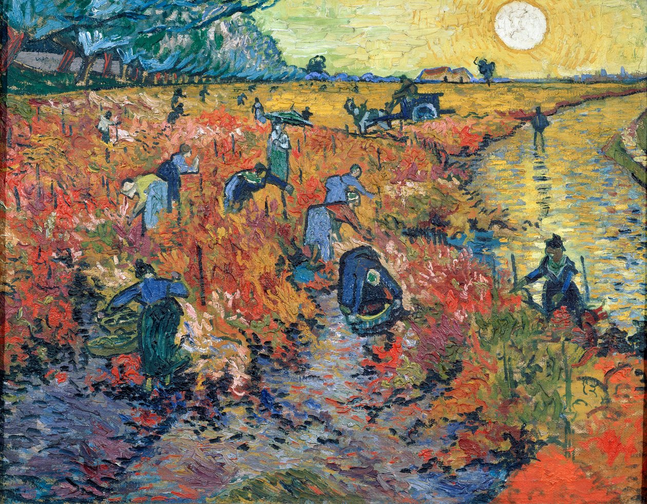 De røde vingårde i Arles, 1888. af Vincent van Gogh