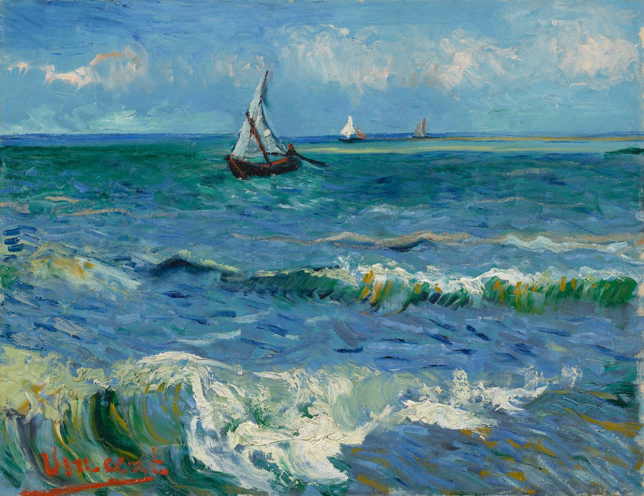 Havet i nærheden af Saintes-Maries-de-la-Mer af Vincent van Gogh