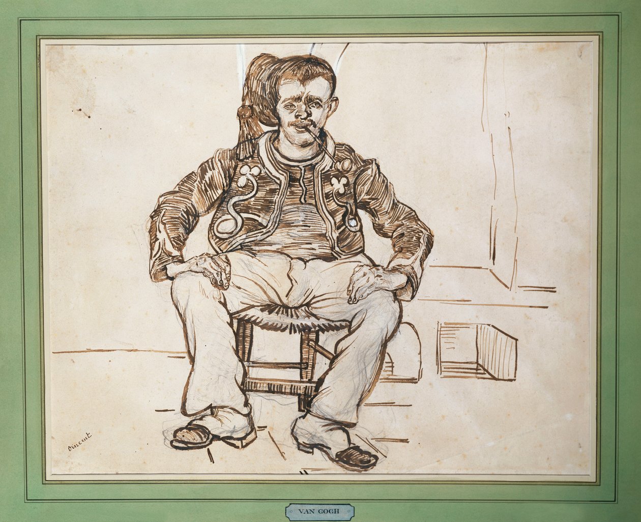 Zouave, siddende, 1888 af Vincent van Gogh