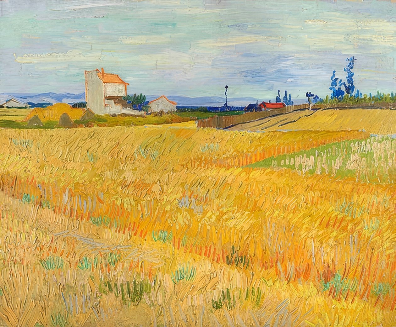 Weizenfeld (Champ de ble). 1888 af Vincent van Gogh