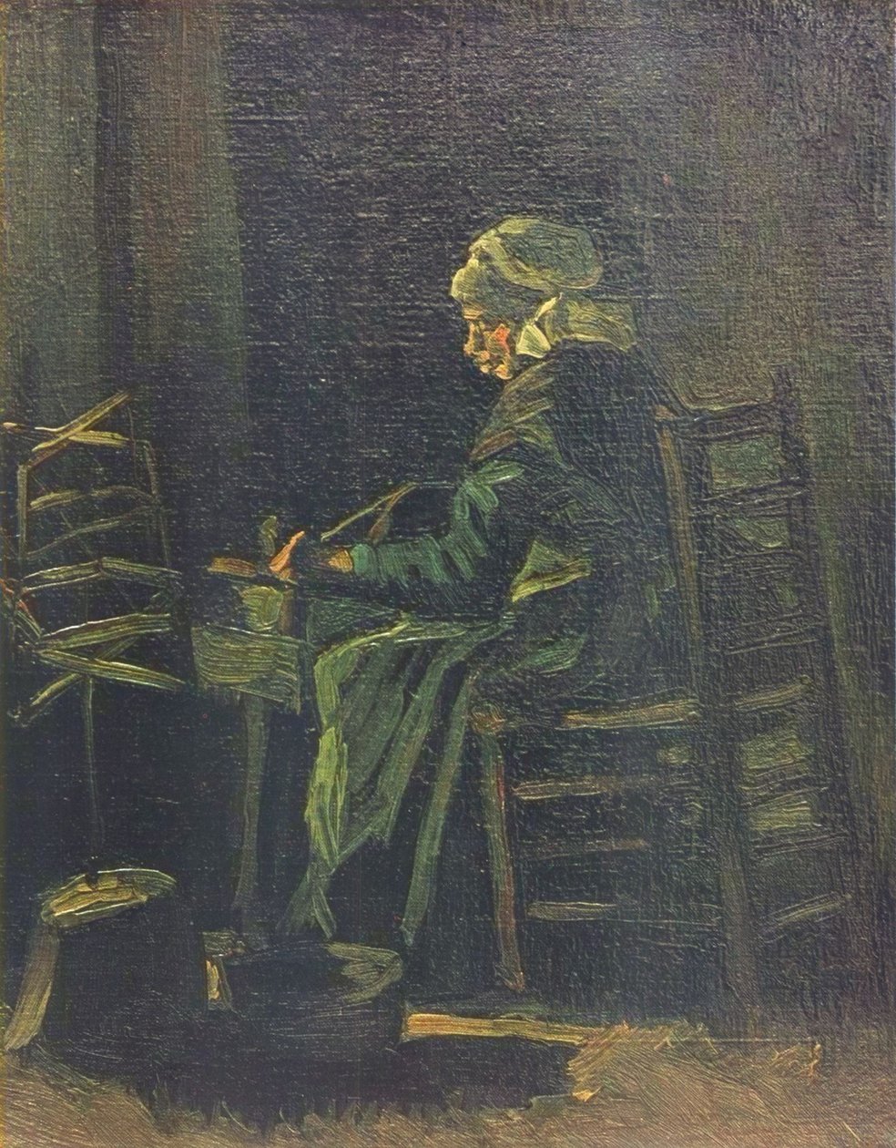 Kvinde ved Spindehjulet, 1885 af Vincent van Gogh