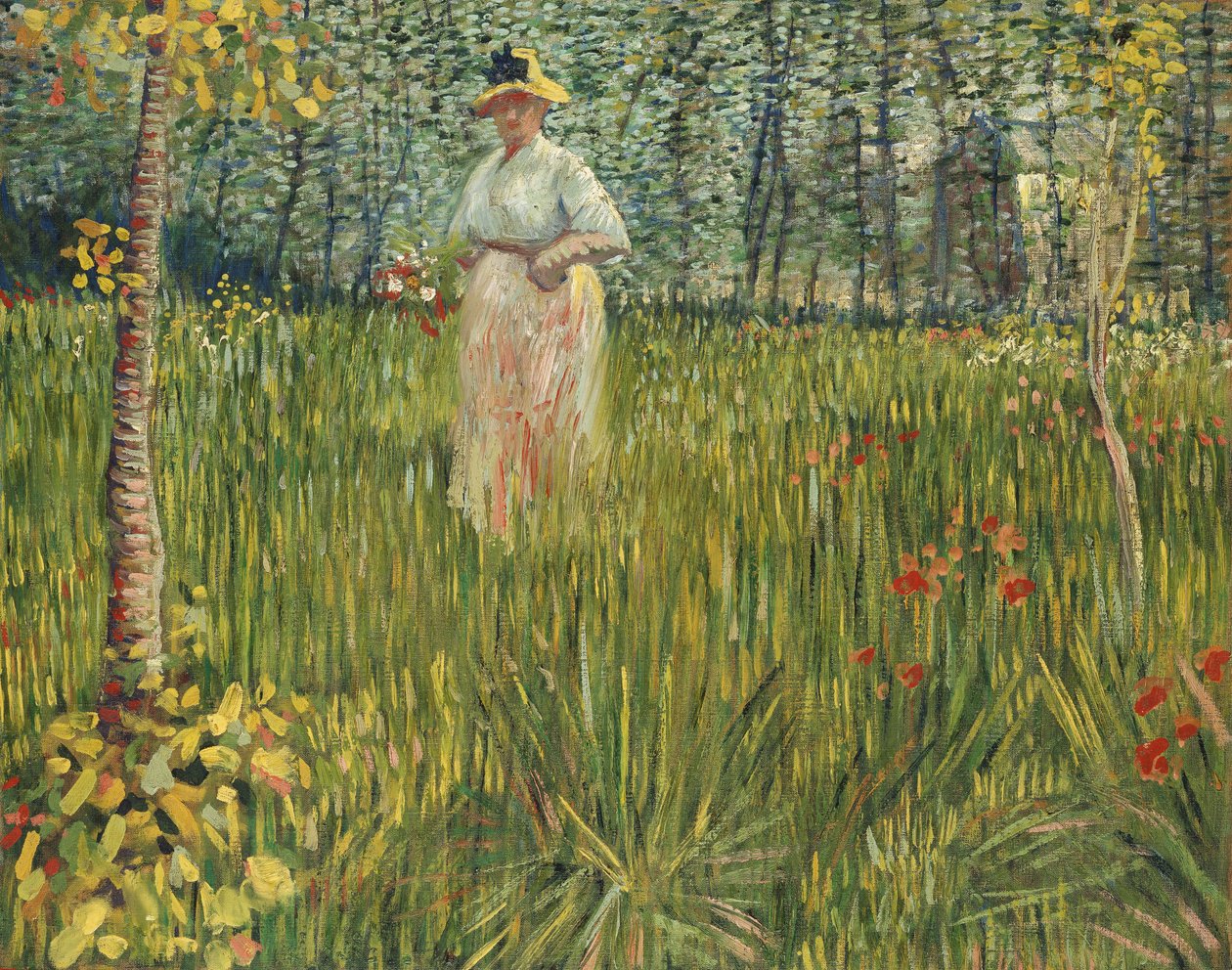 Kvinde i en have, 1887 af Vincent van Gogh