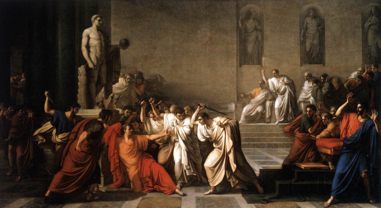 Cæsars død af Vincenzo Camuccini