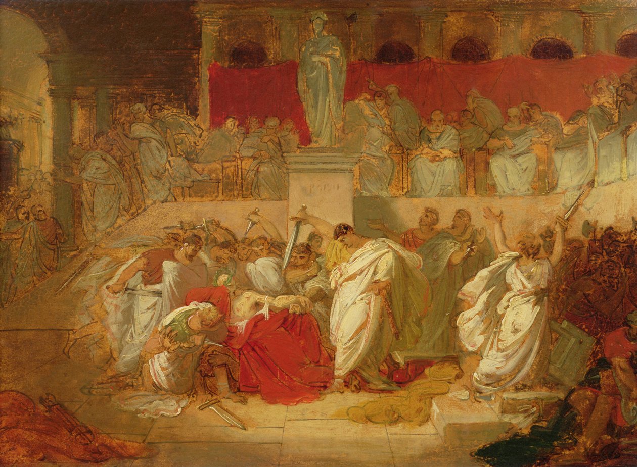 Cæsars død af Vincenzo Camuccini