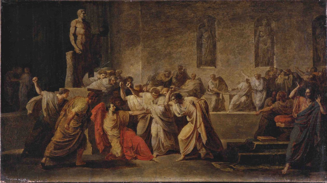 Julius Cæsars død af Vincenzo Camuccini