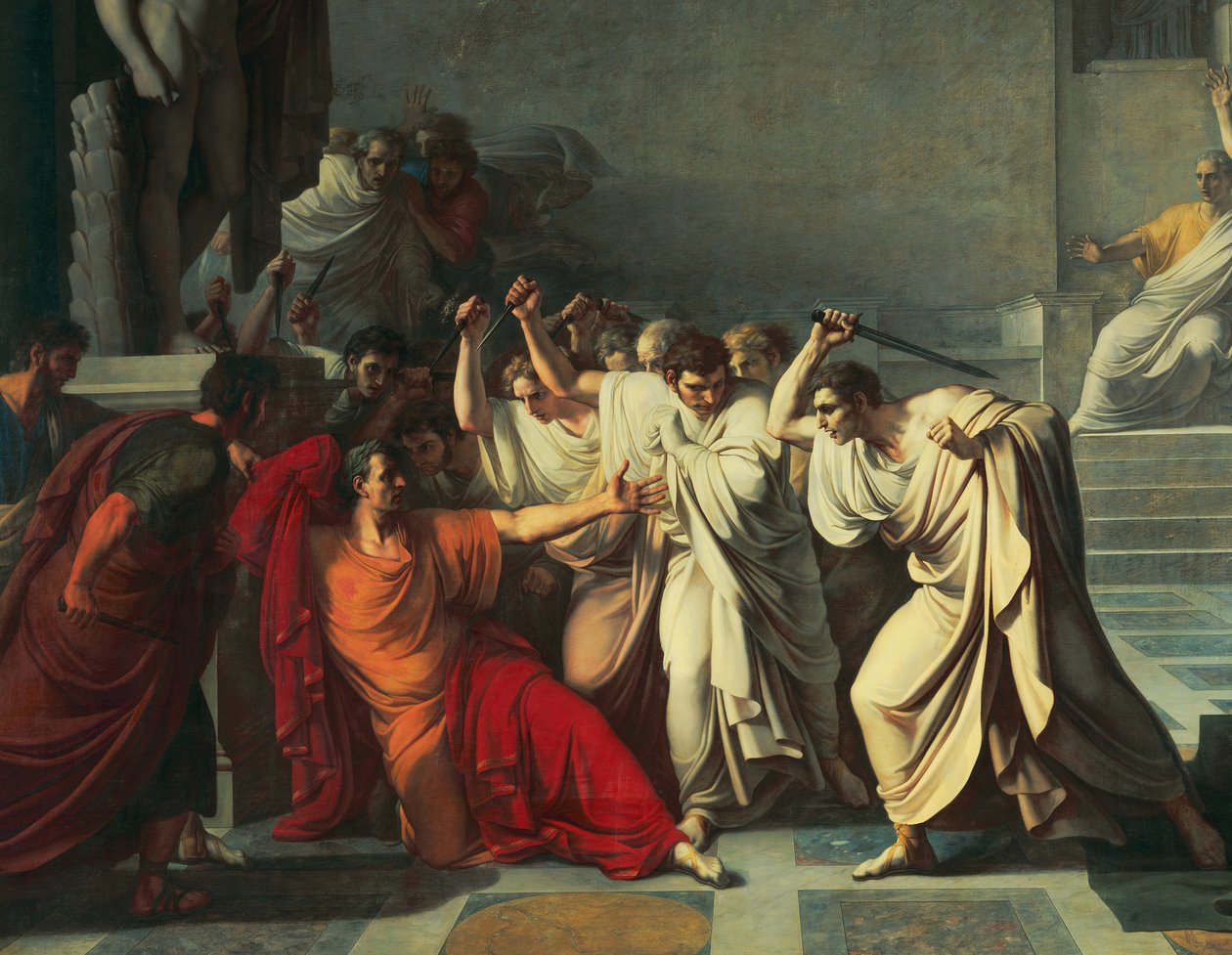 Julius Cæsars død af Vincenzo Camuccini