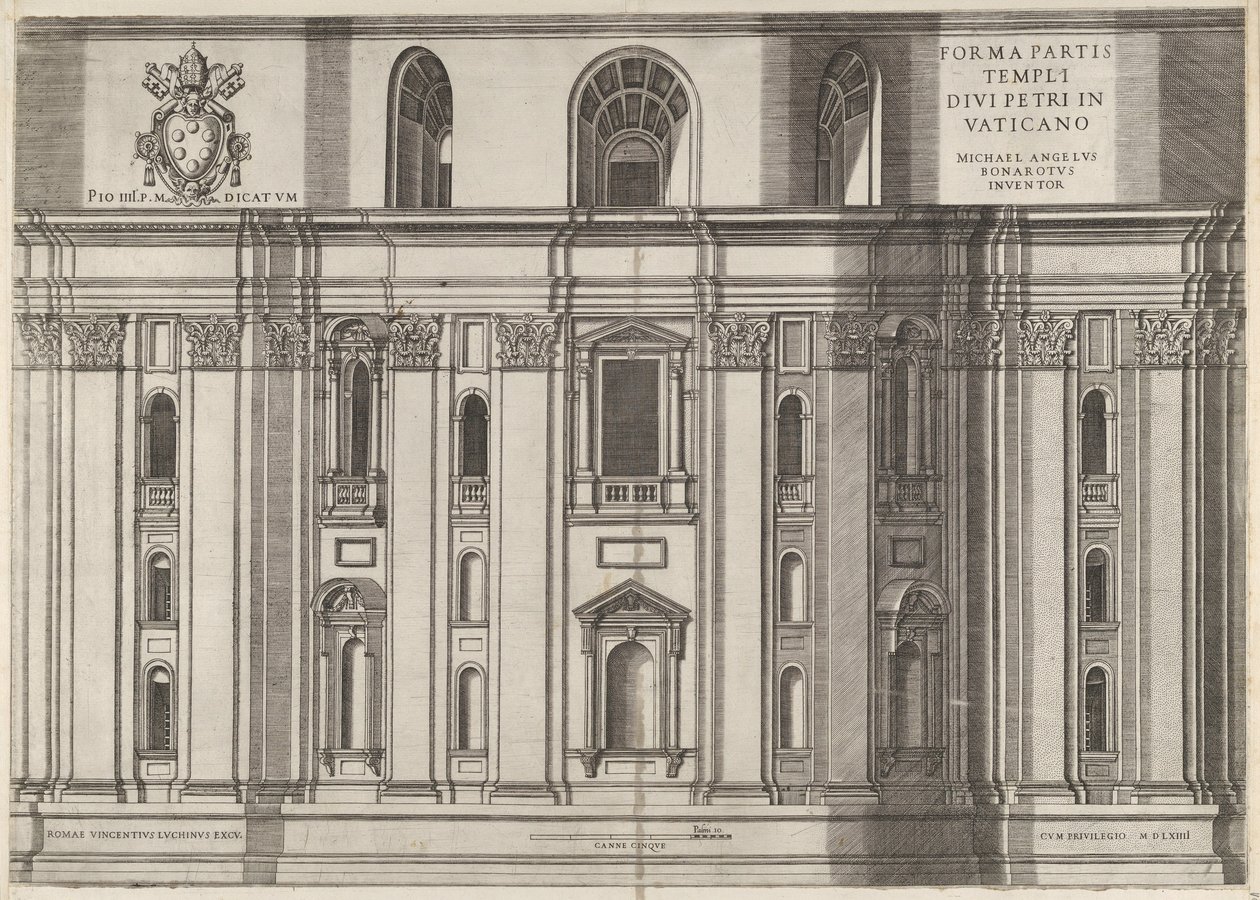 Mirror of Roman Magnificence: St. Peters, 1564. af Vincenzo Luchino