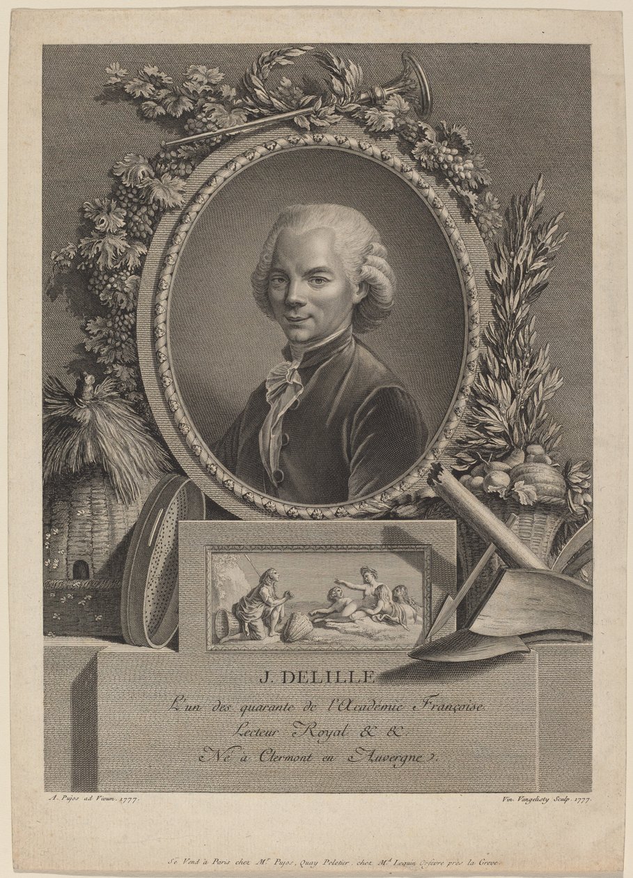 Jacques Delille af Vincenzo Vangelisti after André Pujos