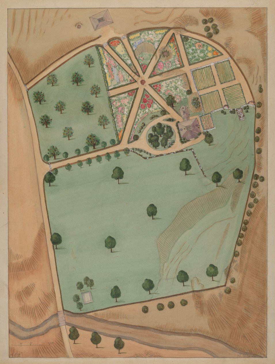 Eliza Jumel Estate, ca. 1936. af Virginia Richards