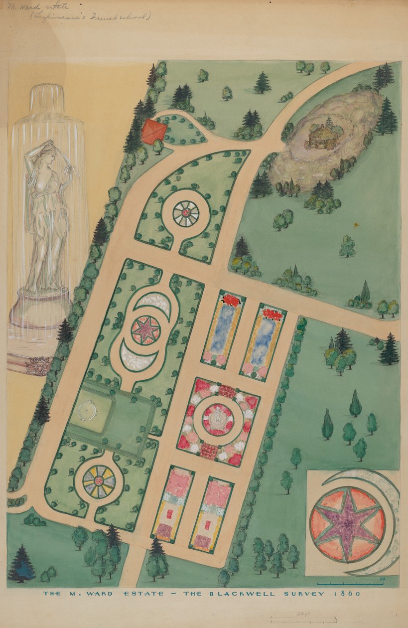 M. Ward Estate, ca. 1936. af Virginia Richards