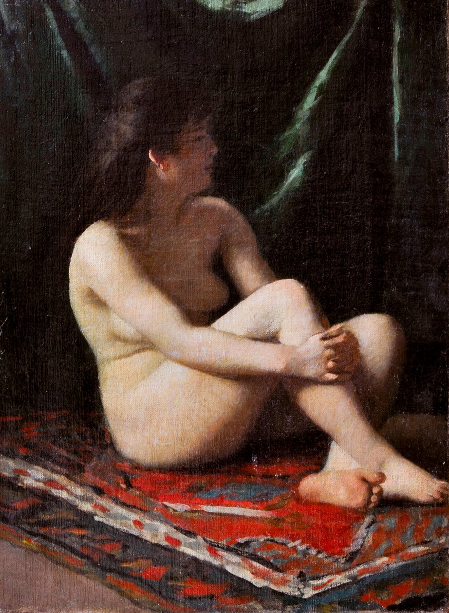 Nøgen, ca. 1865-68 (olie på lærred) af Vito d
