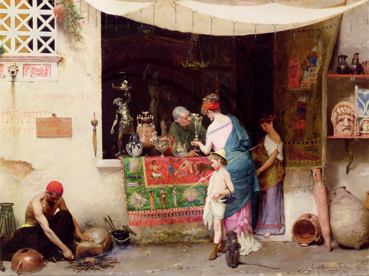 Hos Antikvaren, 1880 af Vitorio Capobianchi