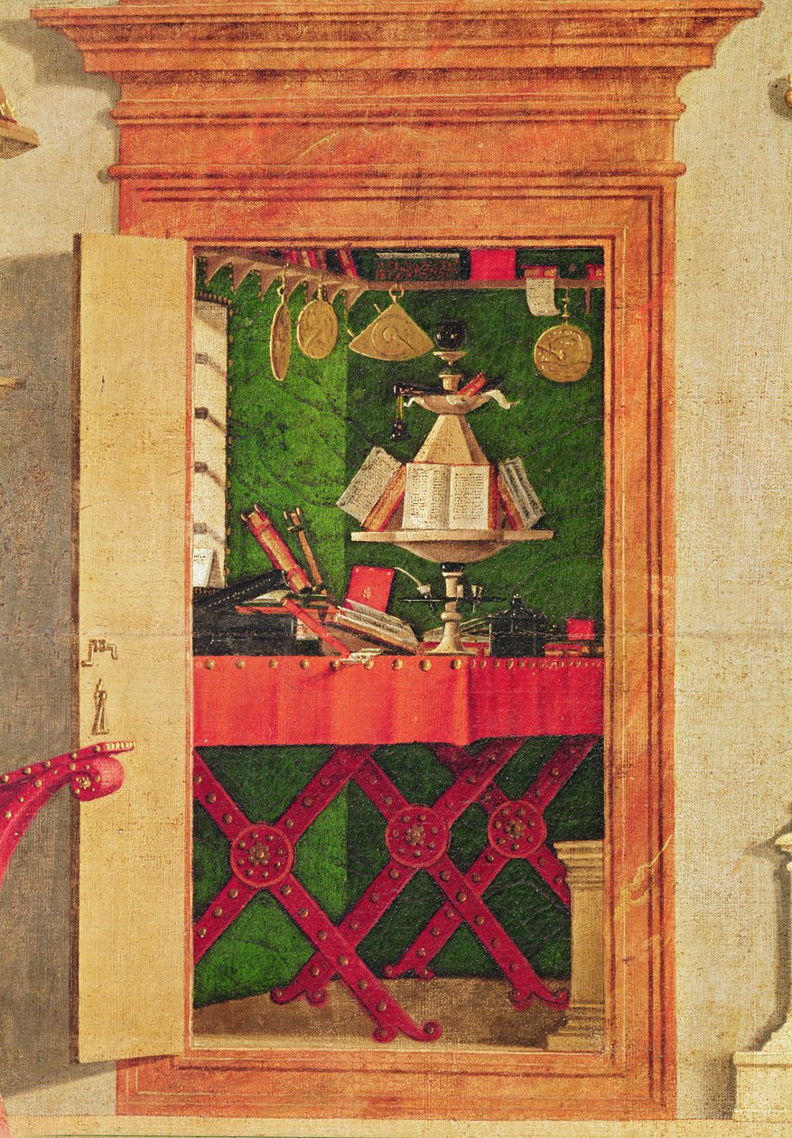 Detalje af visionen af St. Augustine, ca. 1502-08 (detalje af 932) af Vittore Carpaccio
