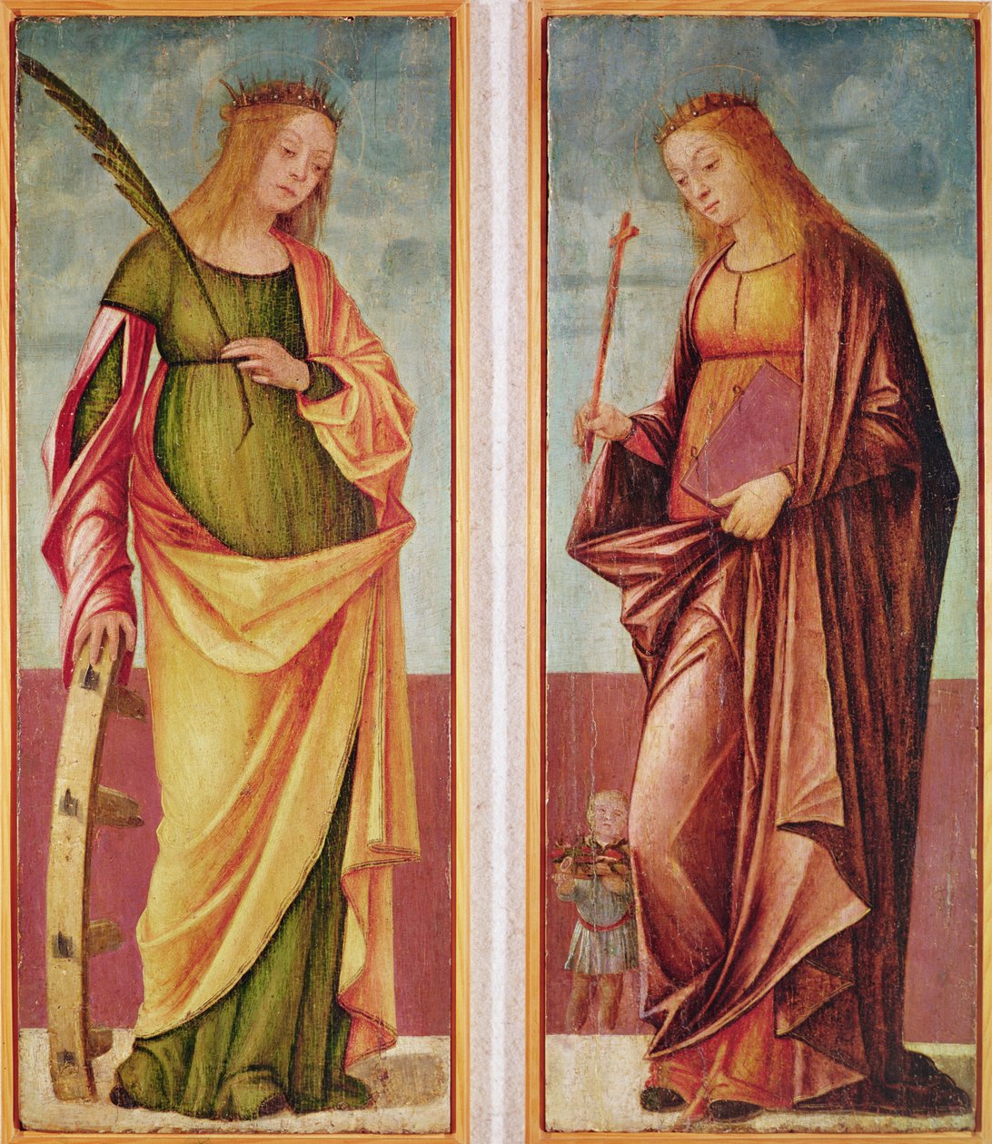 St. Catherine af Alexandria og St. Paraceve eller Veneranda af Vittore Carpaccio