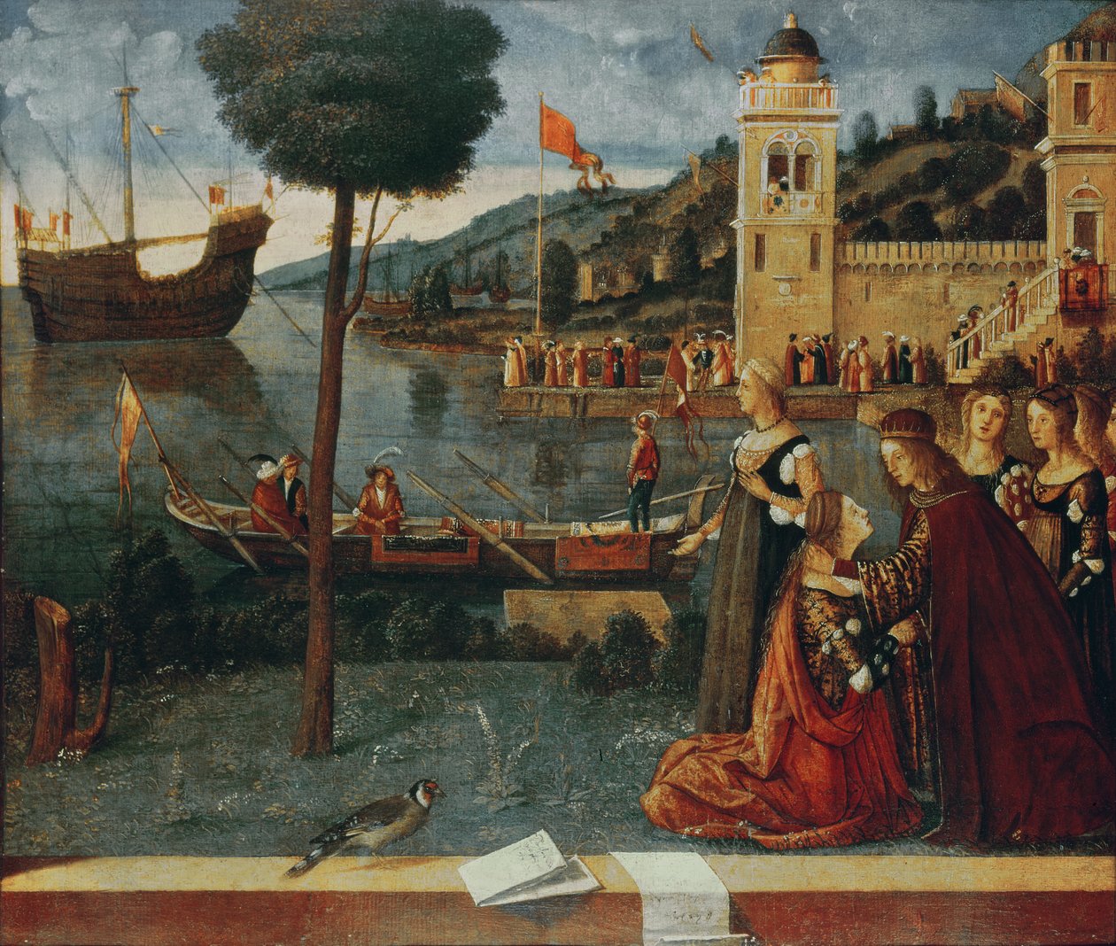 St.Ursula tager afsked med sin far, ca. 1500 af Vittore Carpaccio
