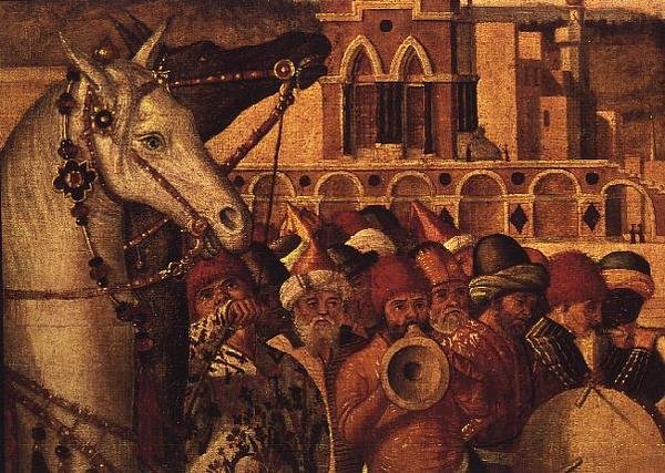 Triumf af St.George, 1501-07 (detalje af 60265) af Vittore Carpaccio