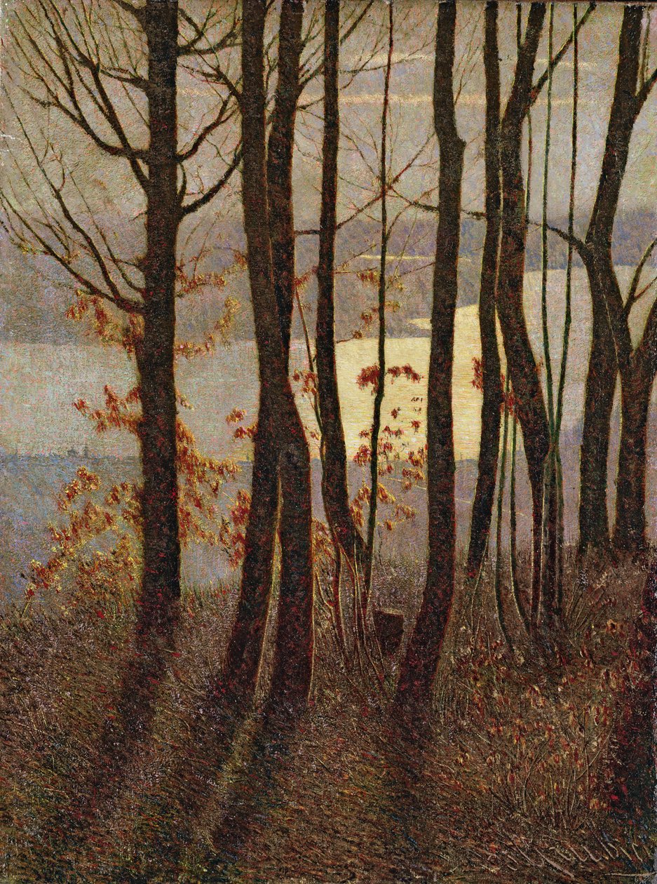 Morgen, fra polyptikonen Vinter i bjergene, et panteistisk digt, 1894-97 omarbejdet 1911-17 af Vittore Grubicy de Dragon