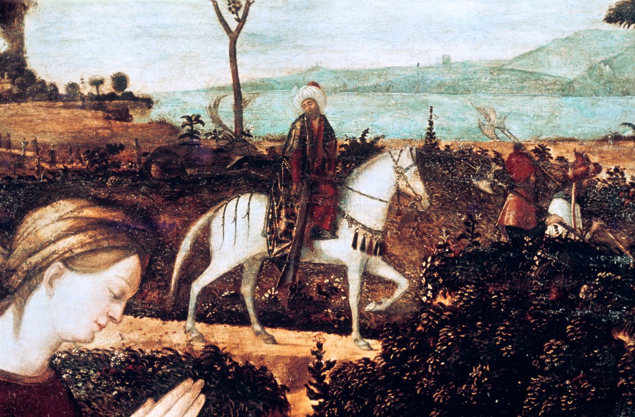 Hellige familie, detalje af Vittore Carpaccio