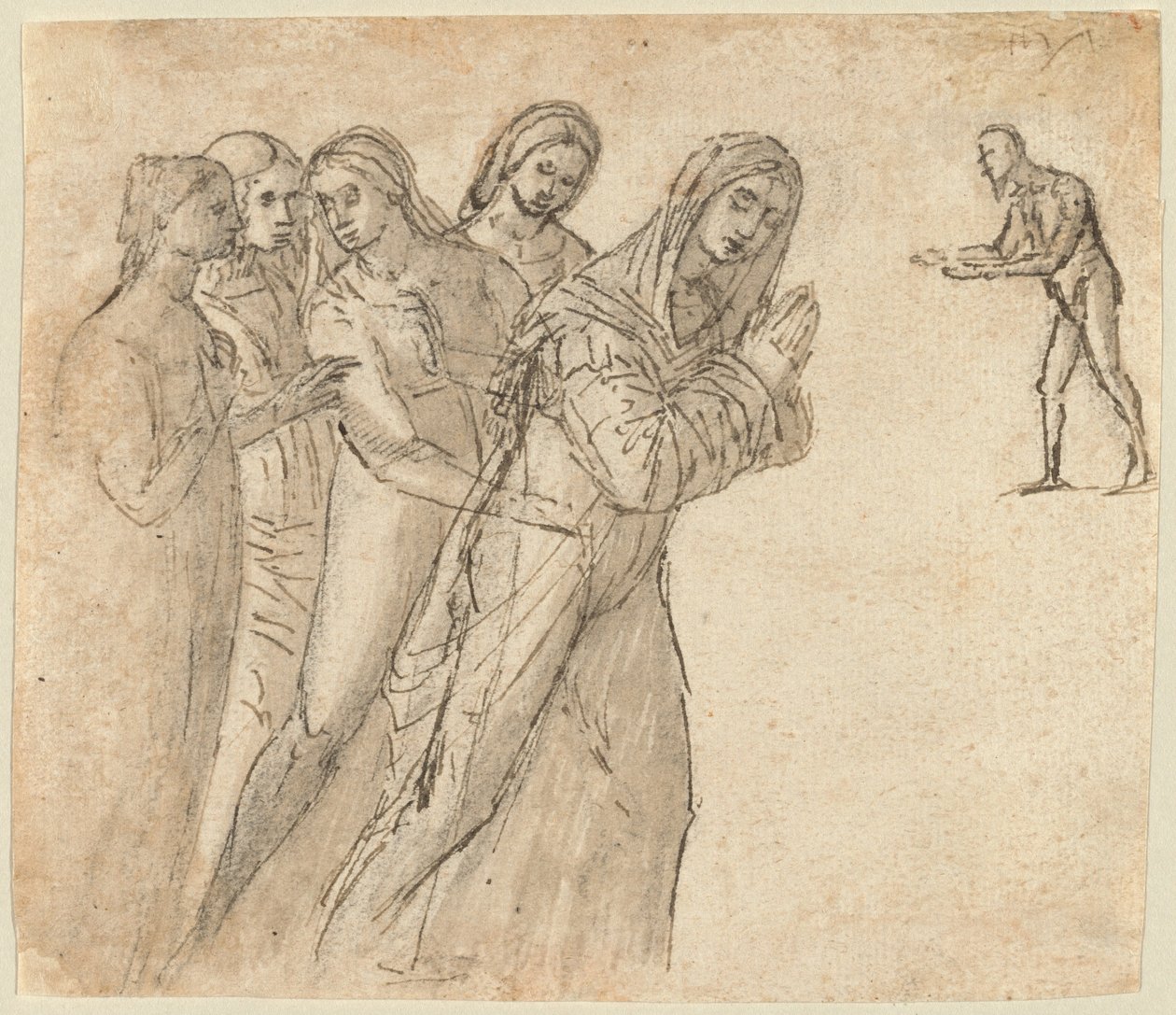 Jomfruen og fire andre kvinder af Vittore Carpaccio