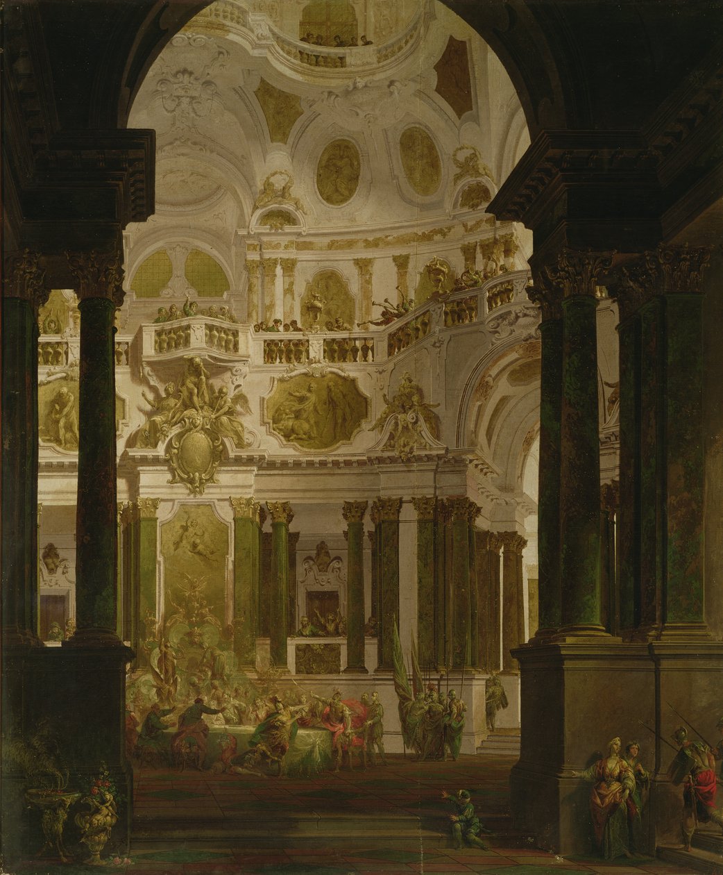 Belshazzars fest (tempera på lærred) af Vittorio Maria Bigari