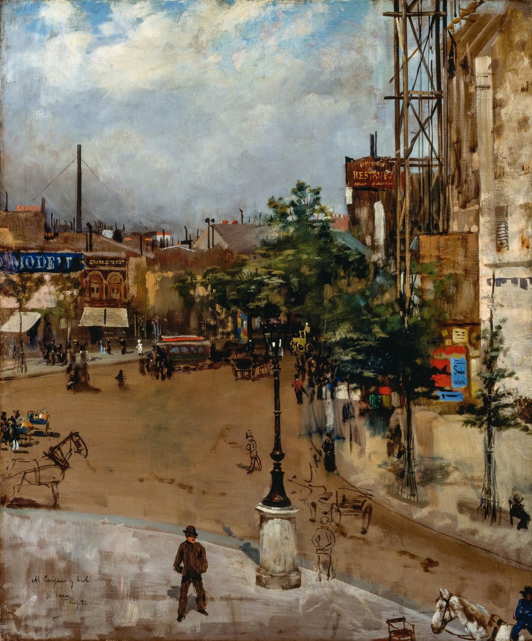 parisisk gade af Vittorio Matteo Corcos