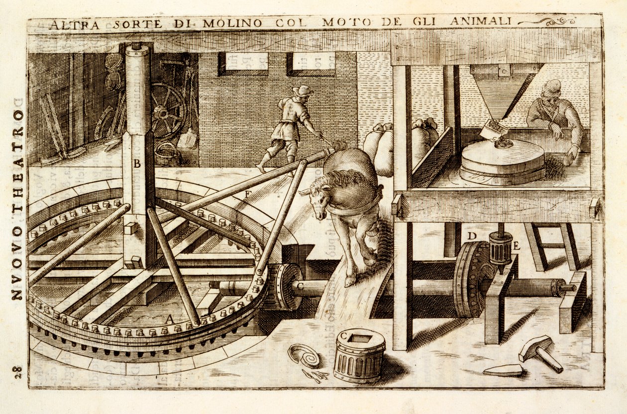 Hestedrevet fræser 1607 af Vittorio Zonca