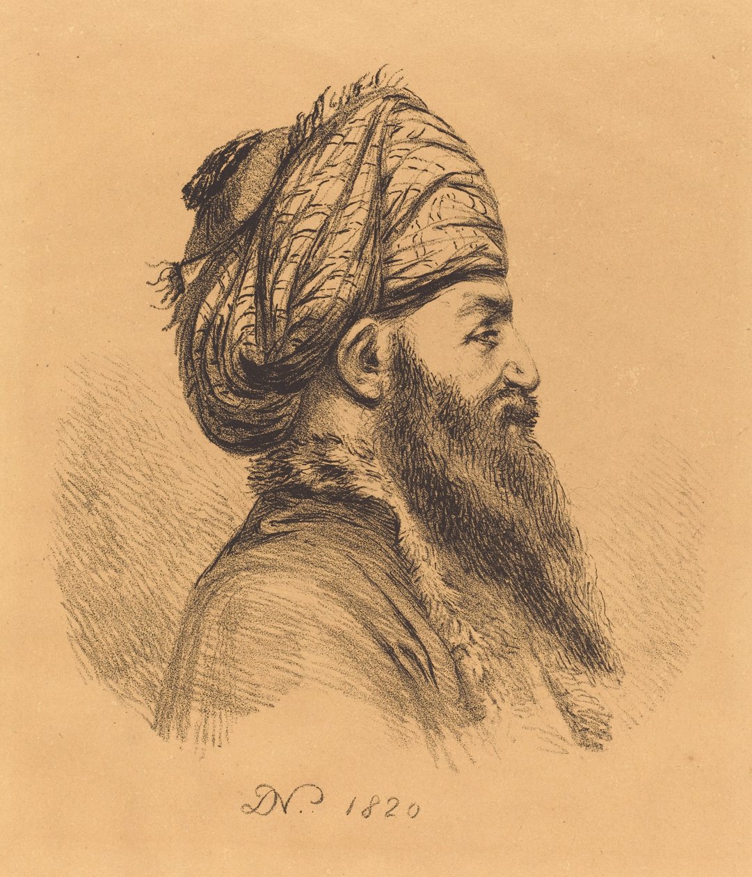 Profil leder af Oriental i Turban af Vivant Denon