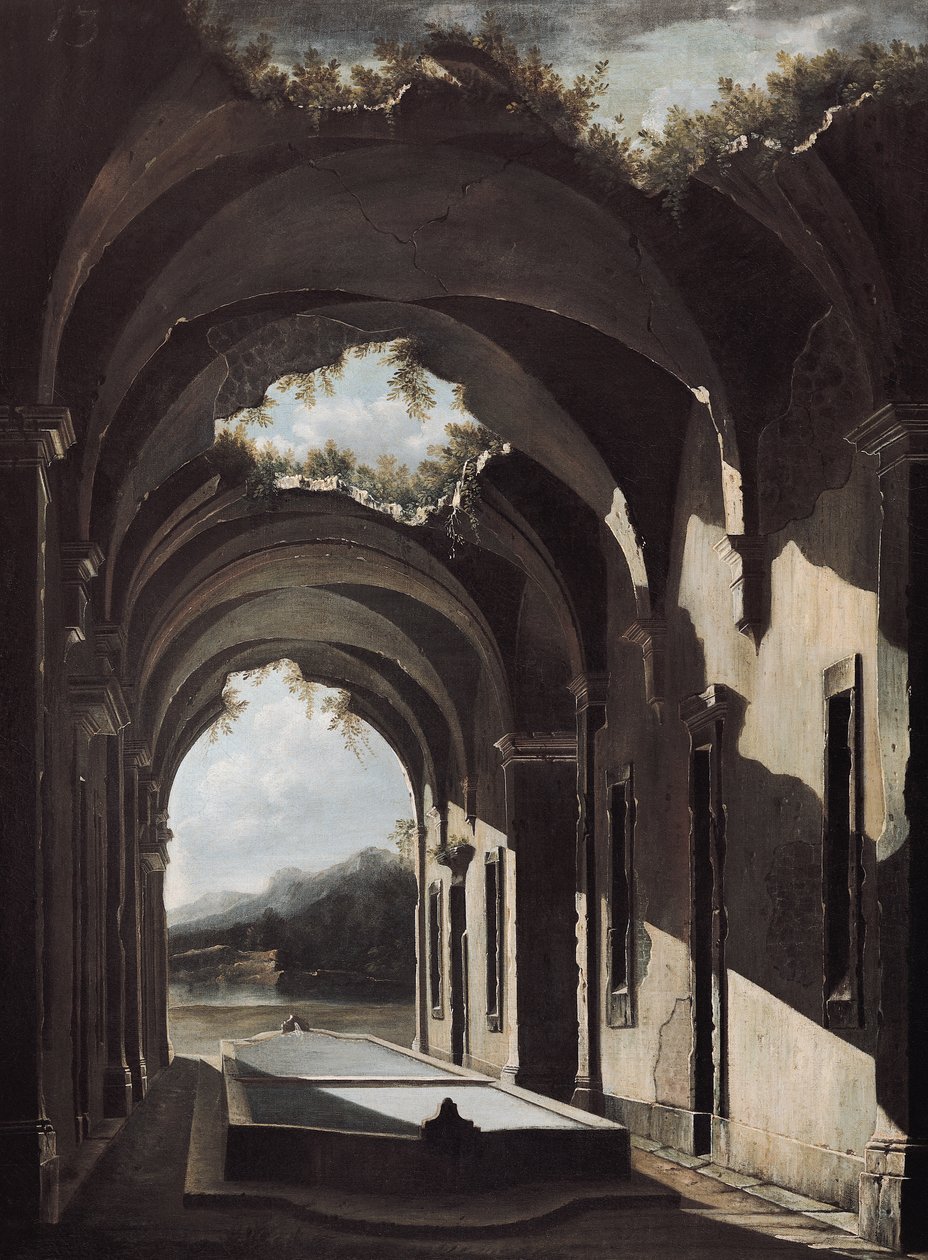Ruiner i et Landskab, c.1646-47 af Viviano Codazzi