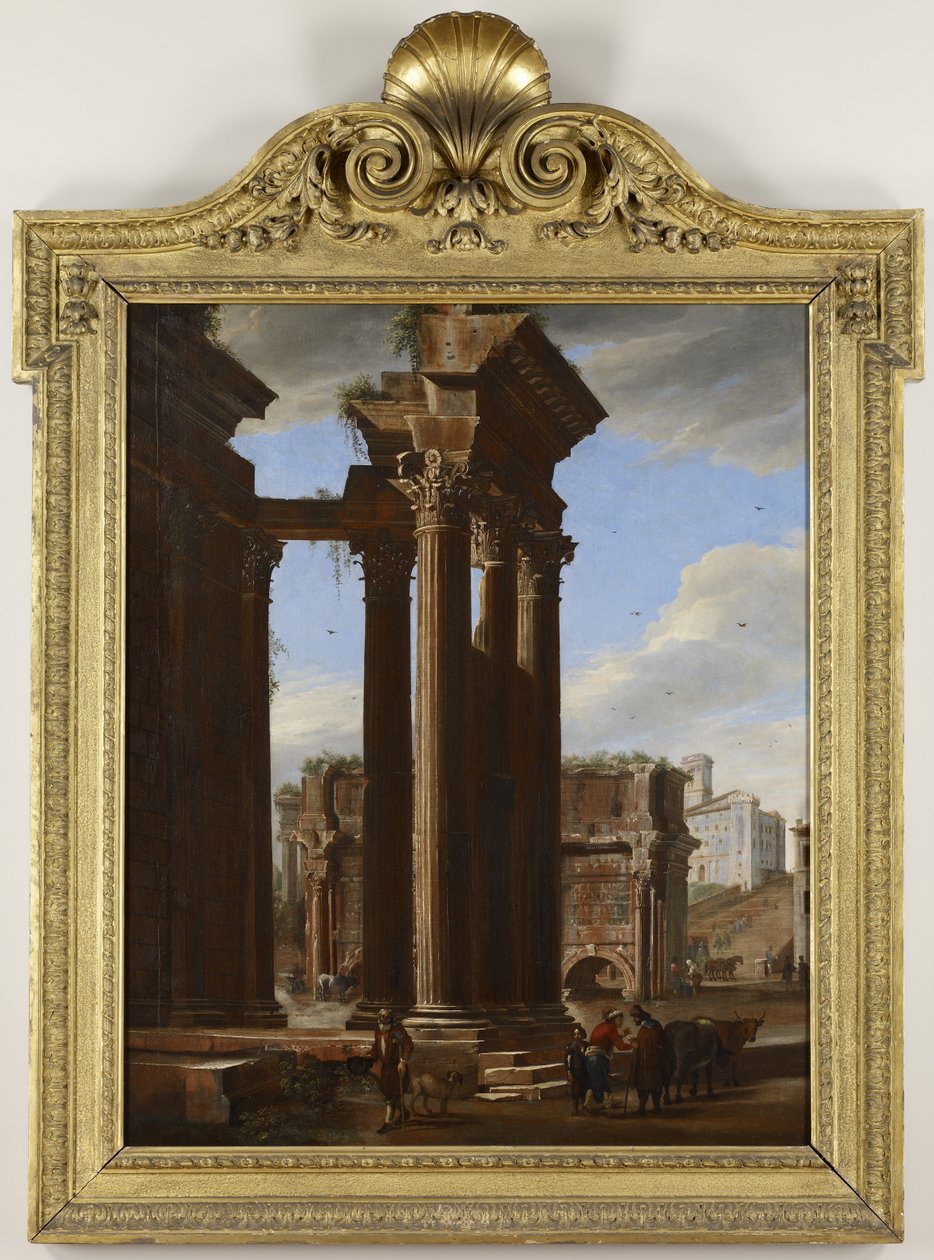 Se i Forum Romanum af Viviano Codazzi; Michelangelo Cerquozzi