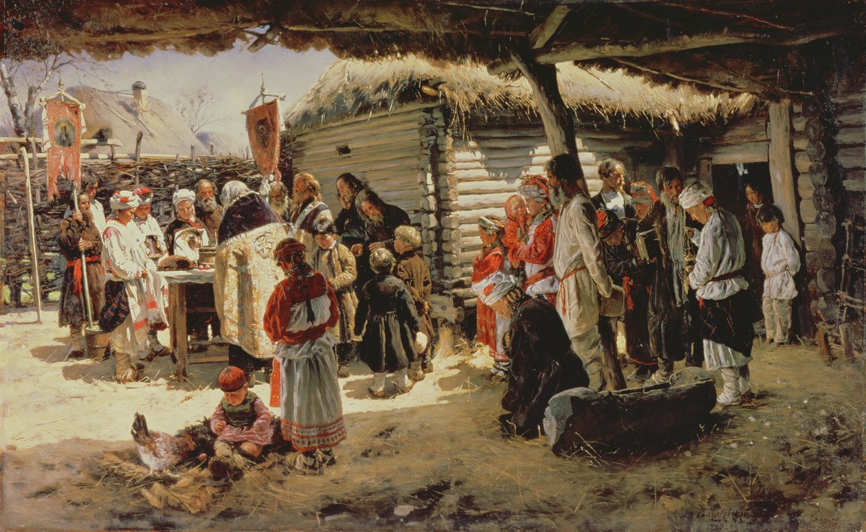 Påskemesse, 1887-88 af Vladimir Egorovic Makovsky