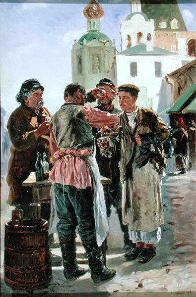 Kvass Sælger, 1879 af Vladimir Egorovic Makovsky