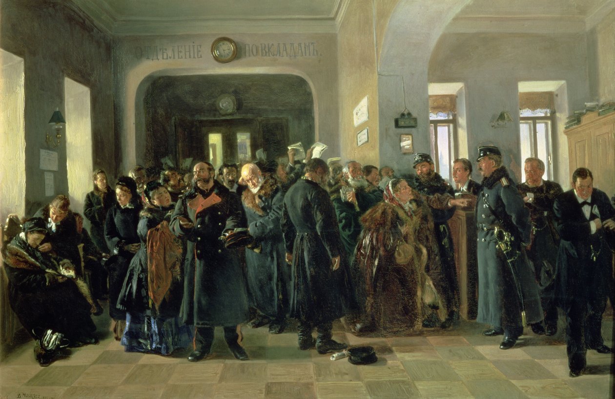 The Collapse of a Bank, 1881 (se også 40930) af Vladimir Egorovic Makovsky