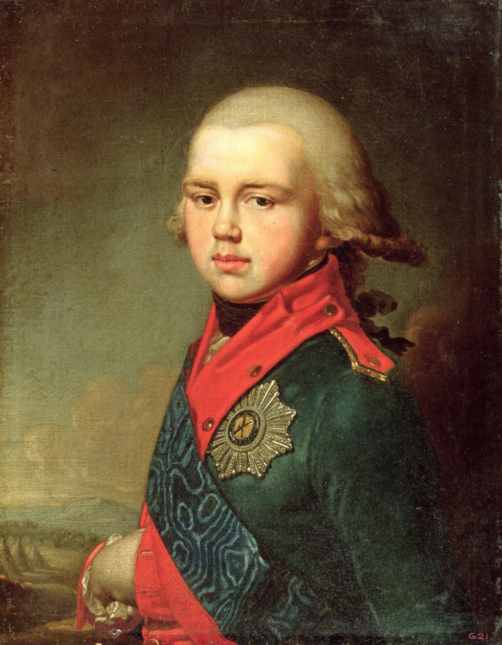 Portræt af storhertug Konstantin Pavlovich (1779-1831) 1795 af Vladimir Lukich Borovikovsky