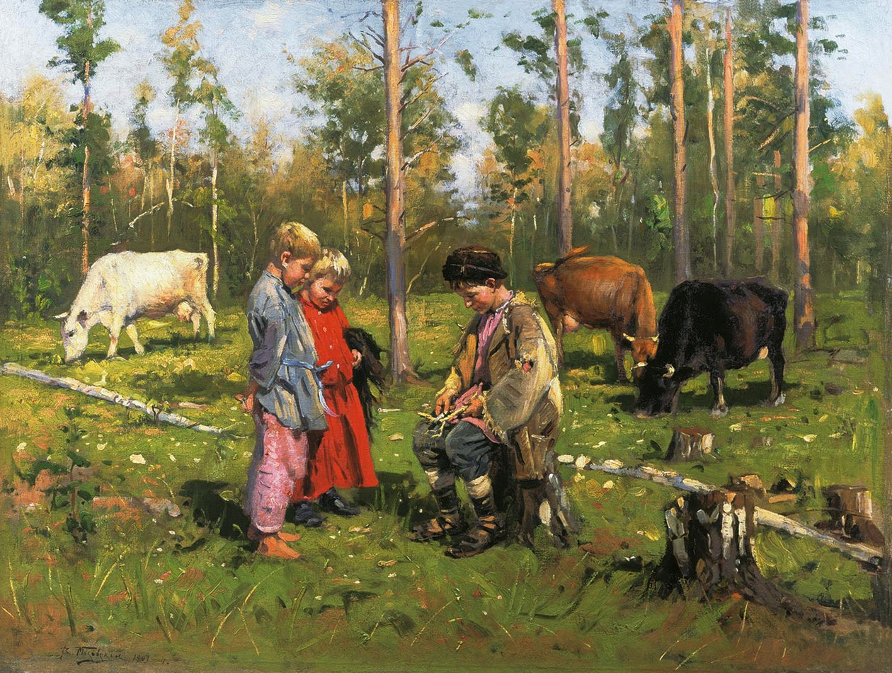 Hyrde drenge, 1903-1904 af Vladimir Egorovic Makovsky