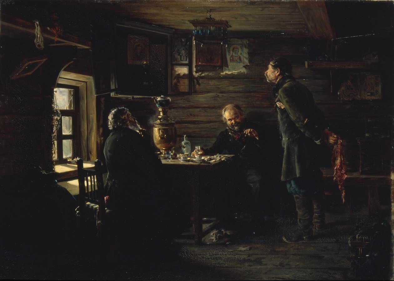 Nattergalens elskere, 1872-1873 af Vladimir Egorovic Makovsky